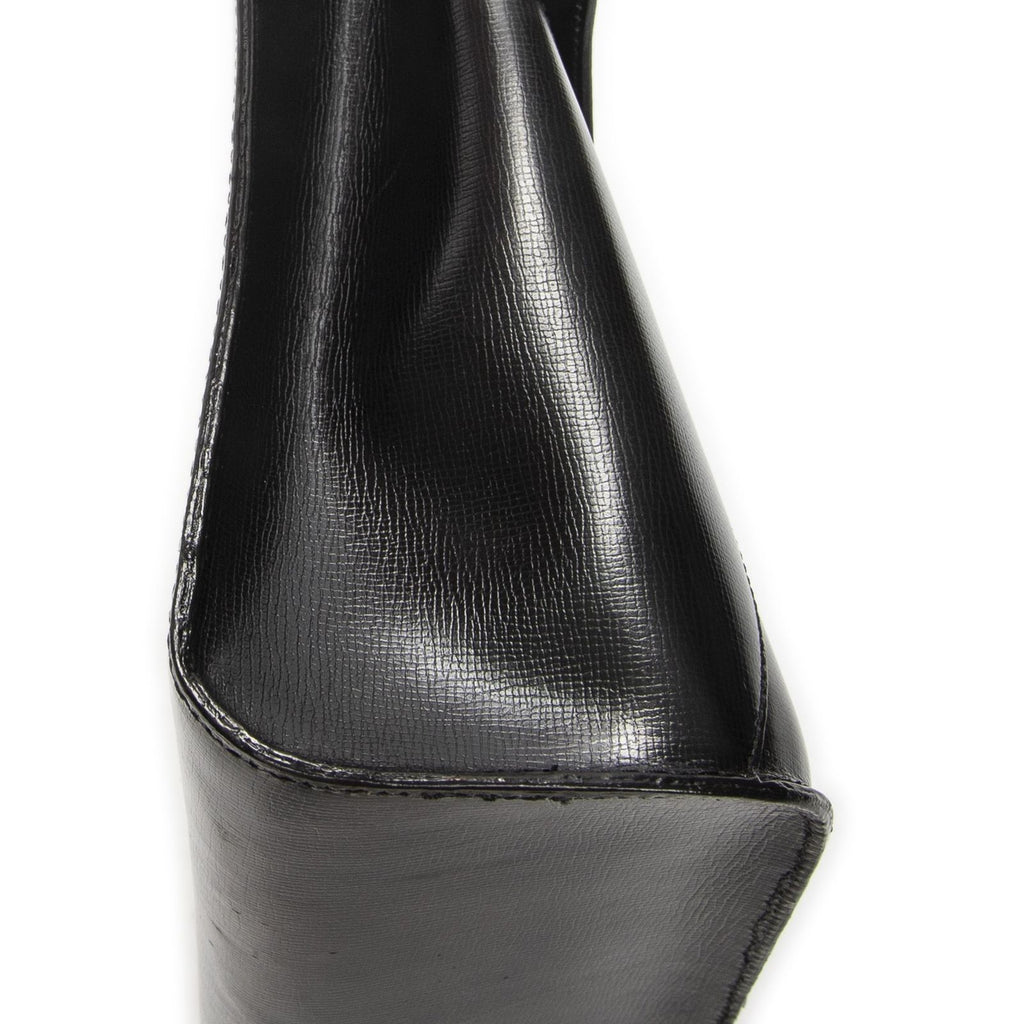 Dior Vintage Flap Top Handle Black Gray Calfskin Leather — view 7