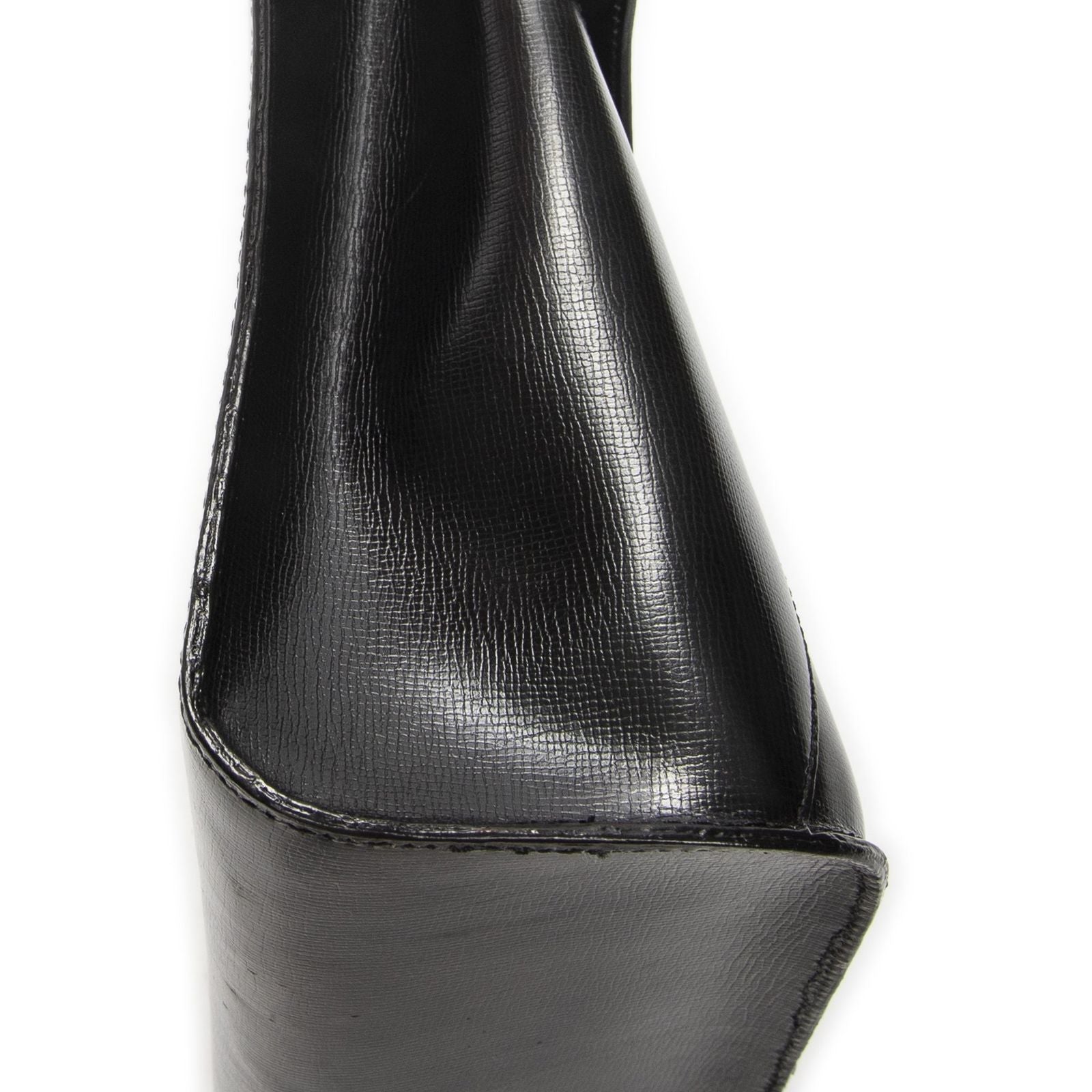 Dior Vintage Flap Top Handle Black Gray Calfskin Leather — view 7