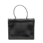Dior Vintage Flap Top Handle Black Gray Calfskin Leather — view 5