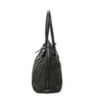 Fendi Small Double Zip Bowler Black Zucchino Canvas Messenger — view 3