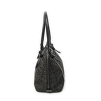 Fendi Small Double Zip Bowler Black Zucchino Canvas Messenger — view 4