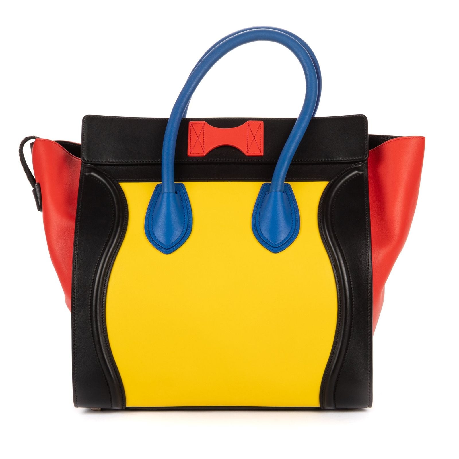 Celine Multicolor Luggage Red Yellow Black Blue Smooth Calfskin — view 5