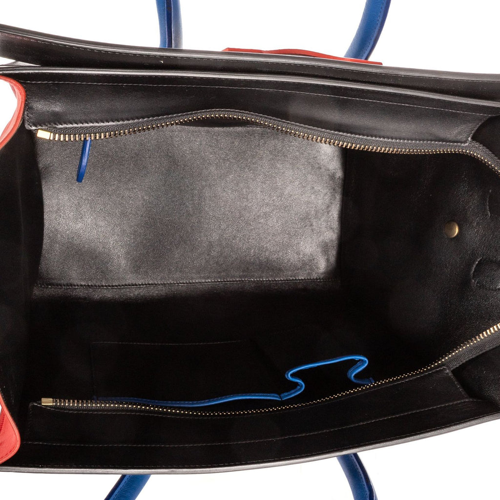 Celine Multicolor Luggage Red Yellow Black Blue Smooth Calfskin — view 9