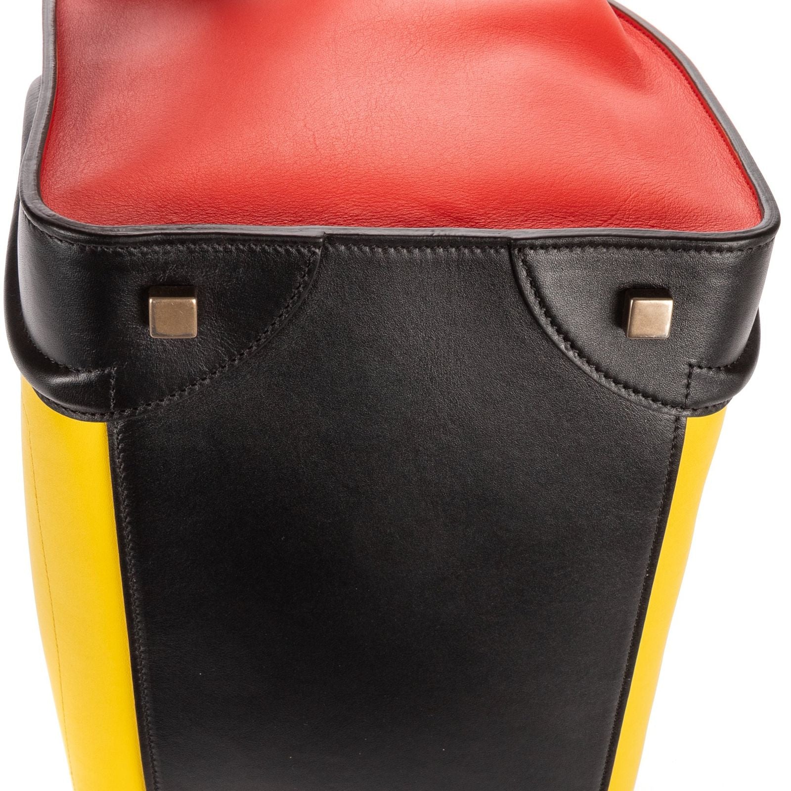 Celine Multicolor Luggage Red Yellow Black Blue Smooth Calfskin — view 7
