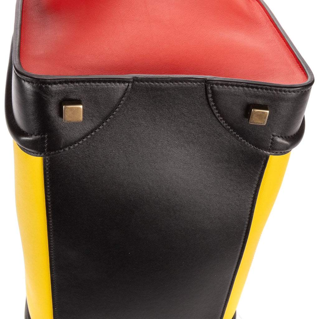 Celine Multicolor Luggage Red Yellow Black Blue Smooth Calfskin — view 8