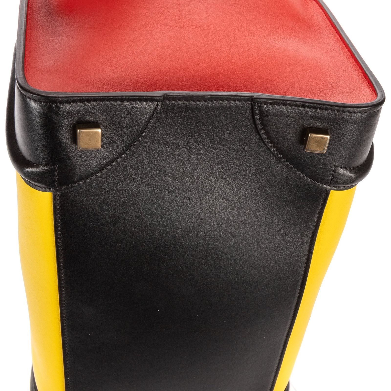 Celine Multicolor Luggage Red Yellow Black Blue Smooth Calfskin — view 8