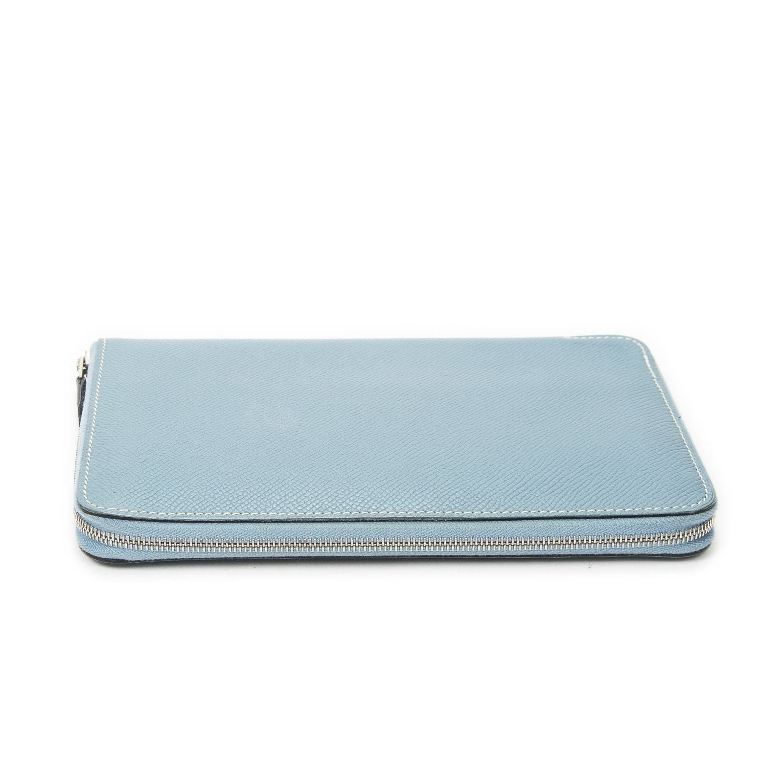 Hermes Azap Classic Wallet Blue Jeans Epsom Leather — view 3