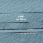Hermes Azap Classic Wallet Blue Jeans Epsom Leather — view 5