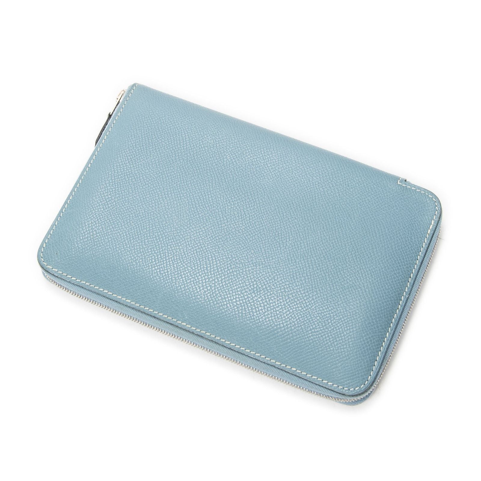Hermes Azap Classic Wallet Blue Jeans Epsom Leather — view 2