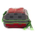Gucci Two Way Jersey GG Backpack Green Red Gray Nylon — view 6