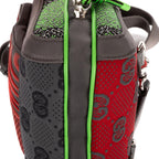 Gucci Two Way Jersey GG Backpack Green Red Gray Nylon — view 7