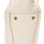 Prada Convertible Open Tote Ivory Vitello Phoenix — view 7