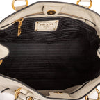Prada Convertible Open Tote Ivory Vitello Phoenix — view 9
