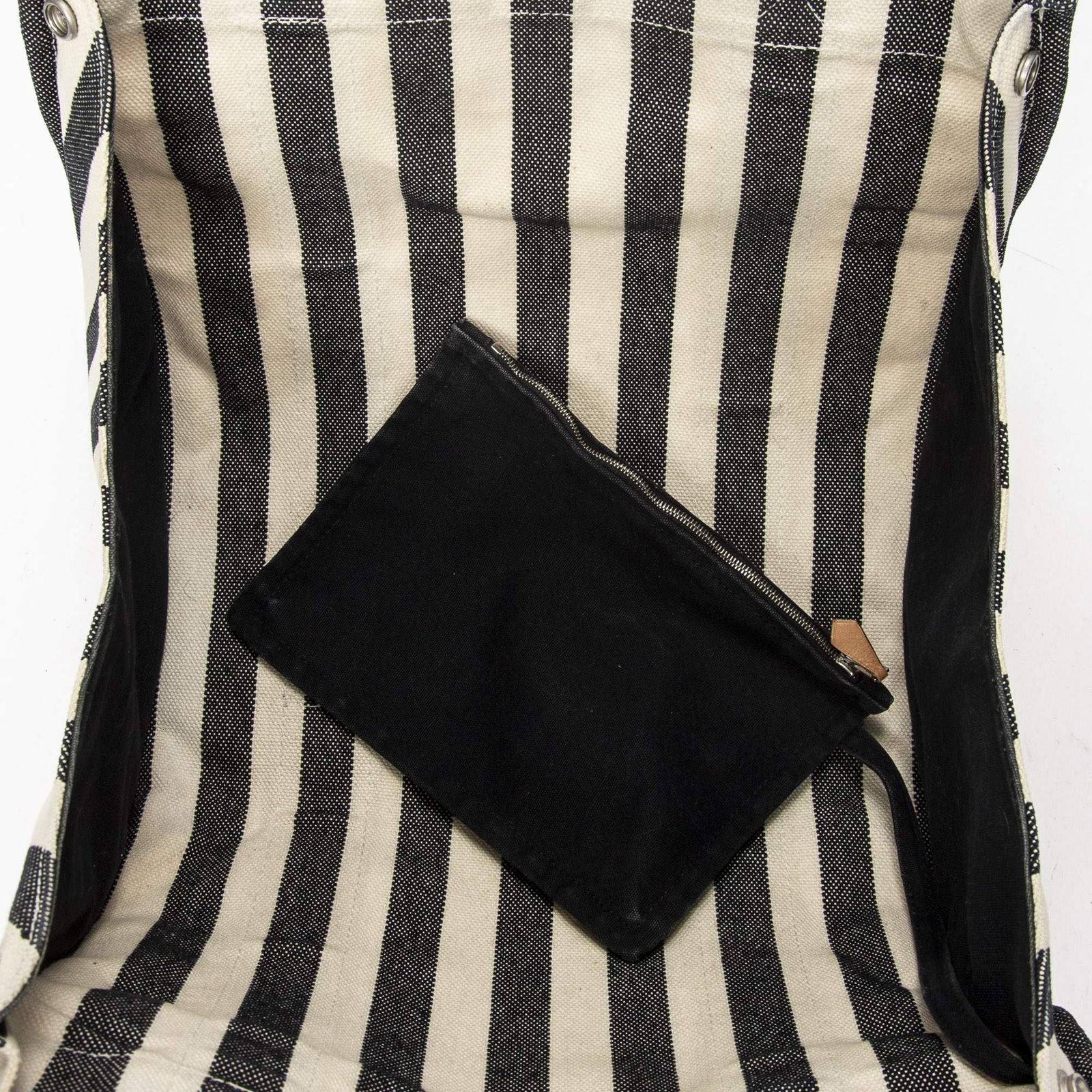 Hermes Cannes Black White Toile Ash Shoulder — view 9
