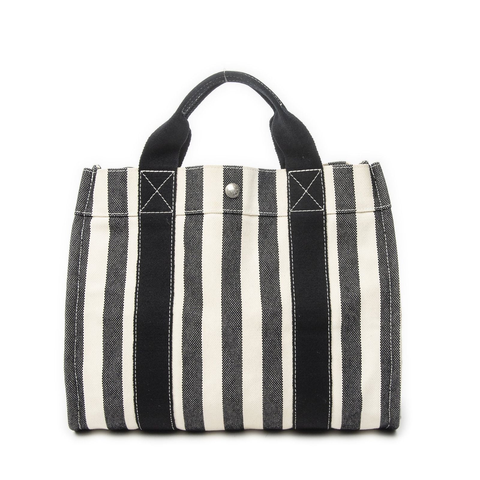Hermes Cannes Black White Toile Ash Shoulder — view 5
