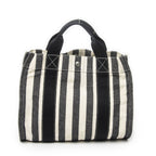 Hermes Cannes Black White Toile Ash Shoulder