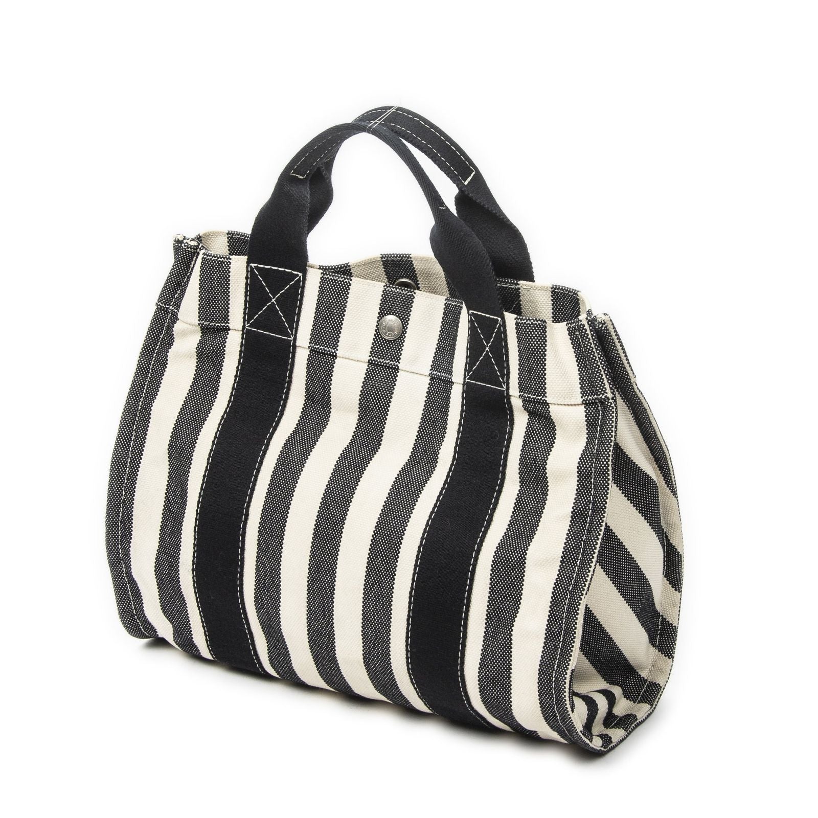 Hermes Cannes Black White Toile Ash Shoulder — view 2