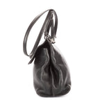 Gucci Midi Amfloral Bamboo Top Handle Black Gray Calfskin Leather — view 3