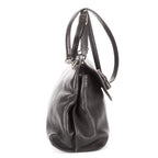 Gucci Midi Amfloral Bamboo Top Handle Black Gray Calfskin Leather — view 4