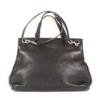 Gucci Midi Amfloral Bamboo Top Handle Black Gray Calfskin Leather — view 5