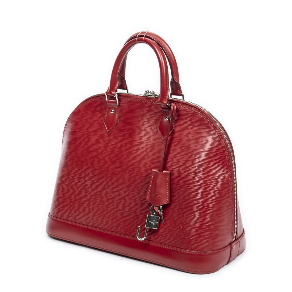 Louis Vuitton Alma Red Epi Handbag — view 2