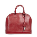 Louis Vuitton Alma Red Epi Handbag