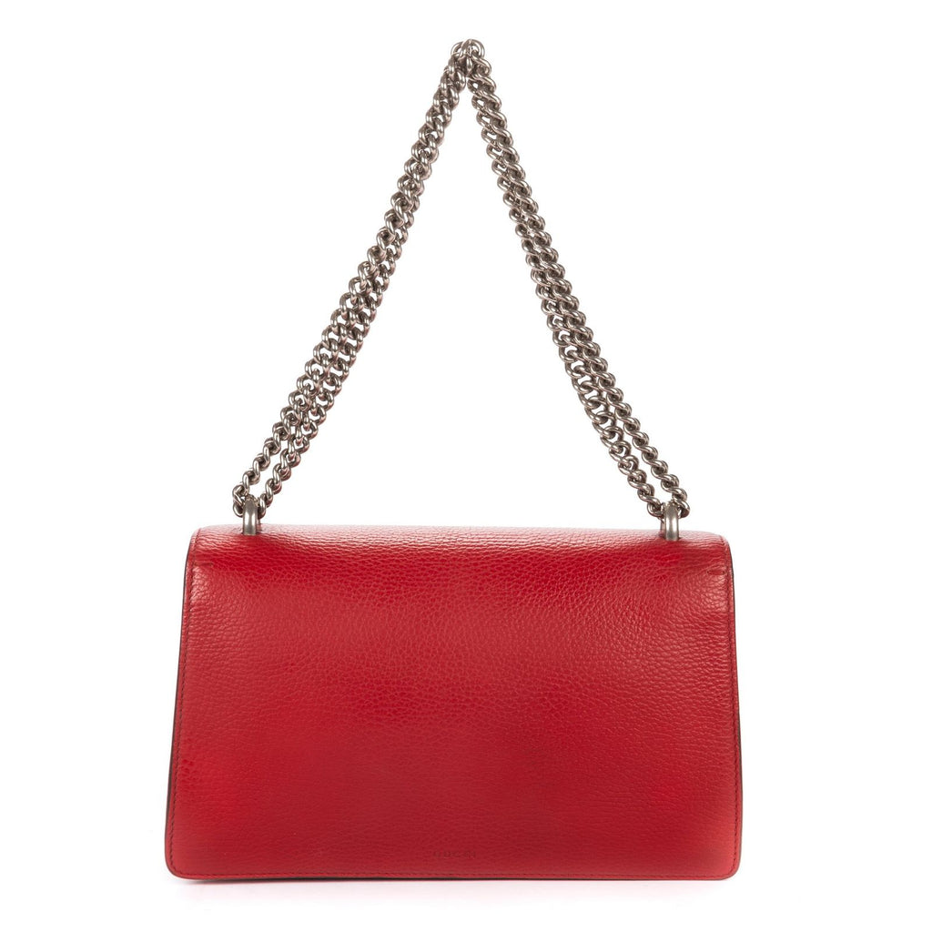 Gucci Medium Swarvoski Crystal Dionysus Red Gray Calfskin Leather Messenger — view 5