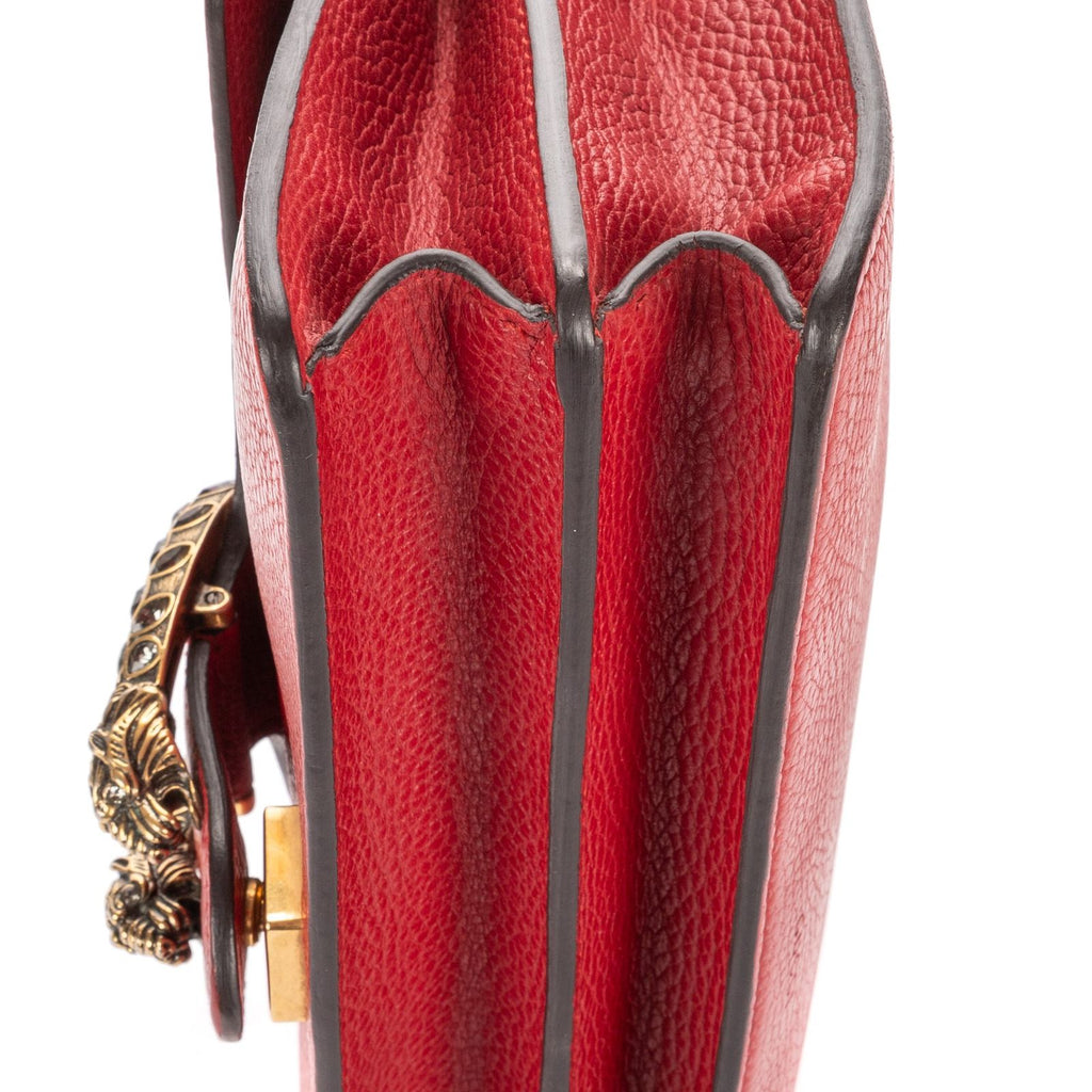 Gucci Medium Swarvoski Crystal Dionysus Red Gray Calfskin Leather Messenger — view 7