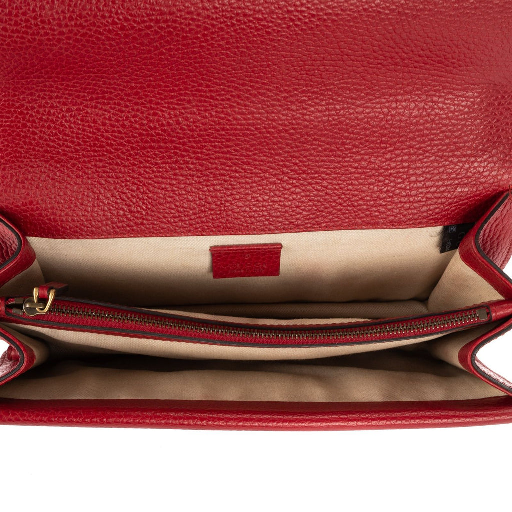Gucci Medium Swarvoski Crystal Dionysus Red Gray Calfskin Leather Messenger — view 9