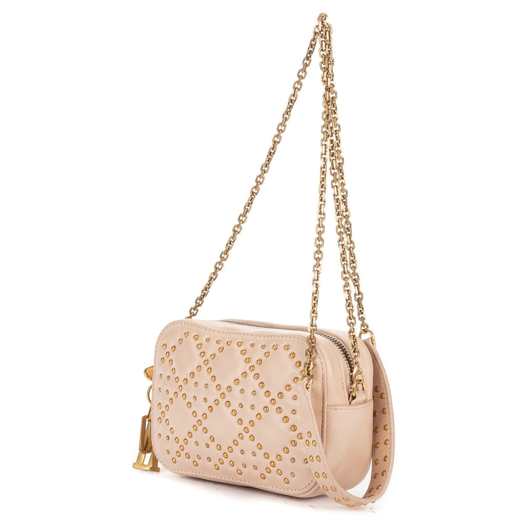 Dior Mini Studded Lady Dior Pink Cannage Leather Handbag — view 2