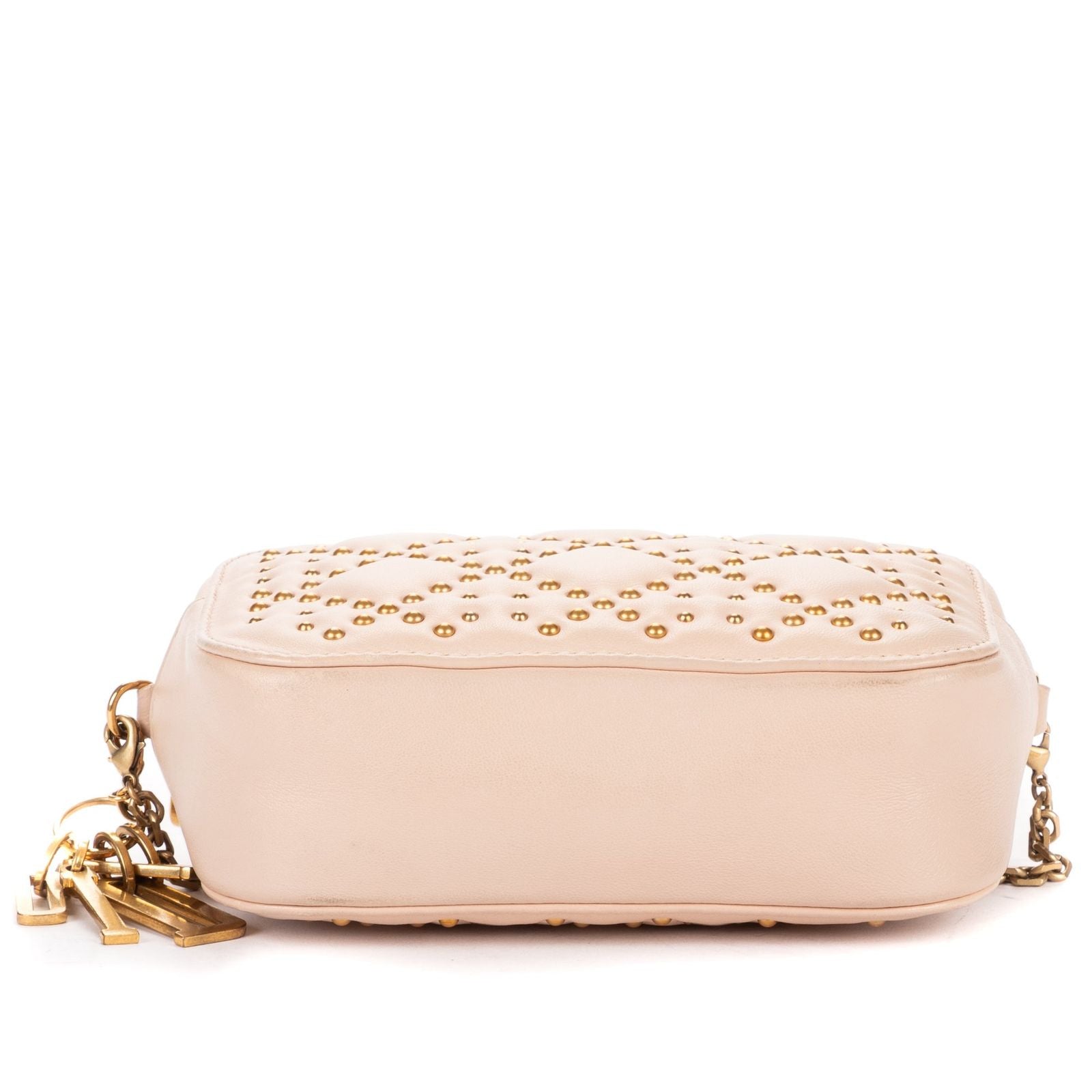 Dior Mini Studded Lady Dior Pink Cannage Leather Handbag — view 6