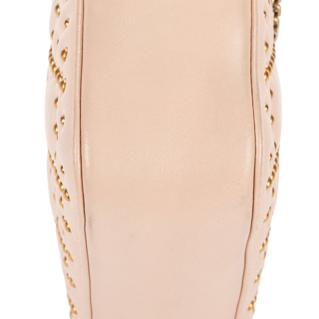 Dior Mini Studded Lady Dior Pink Cannage Leather Handbag — view 8