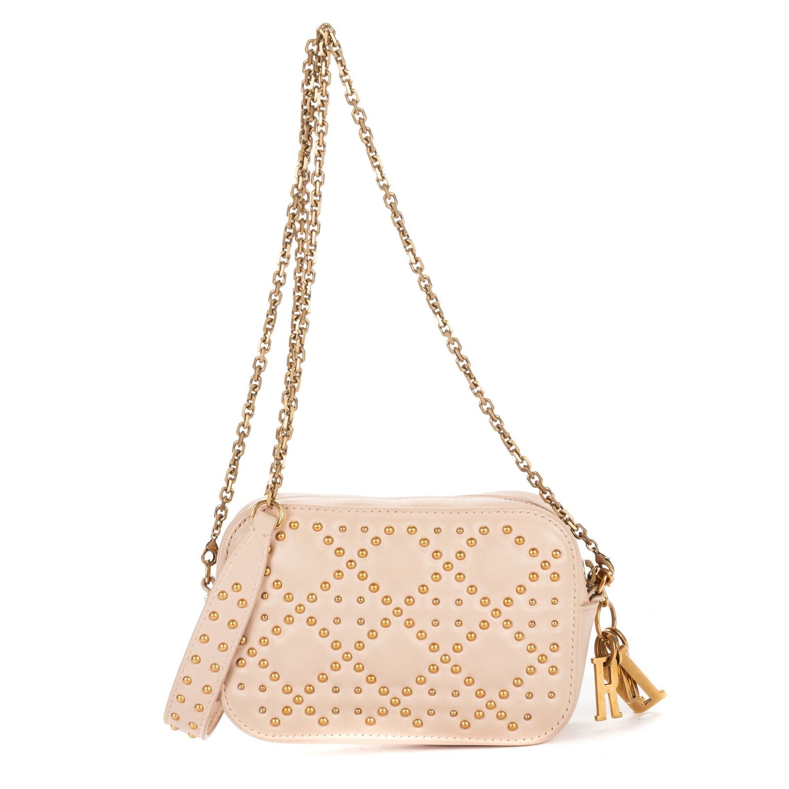 Dior Mini Studded Lady Dior Pink Cannage Leather Handbag — view 5