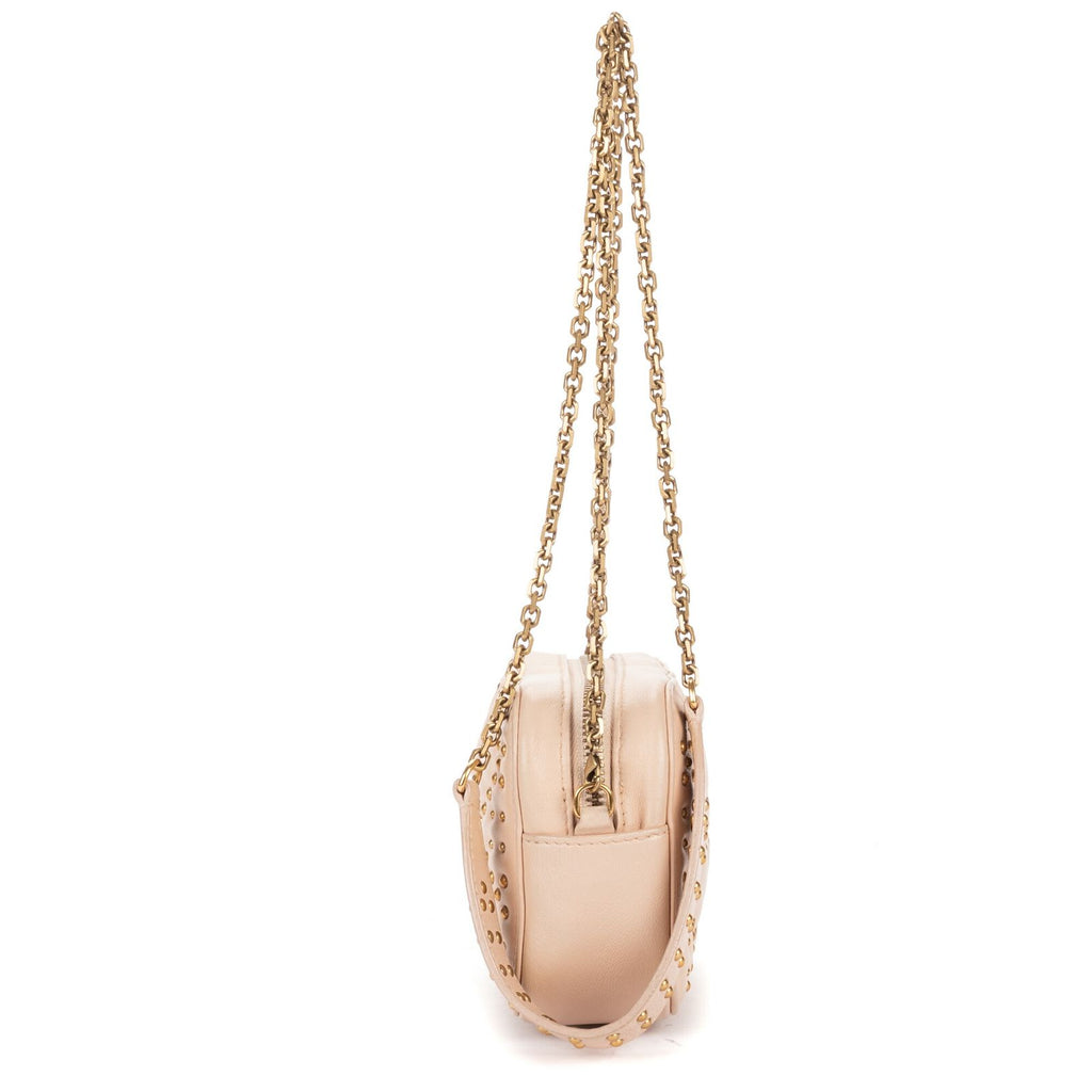 Dior Mini Studded Lady Dior Pink Cannage Leather Handbag — view 3