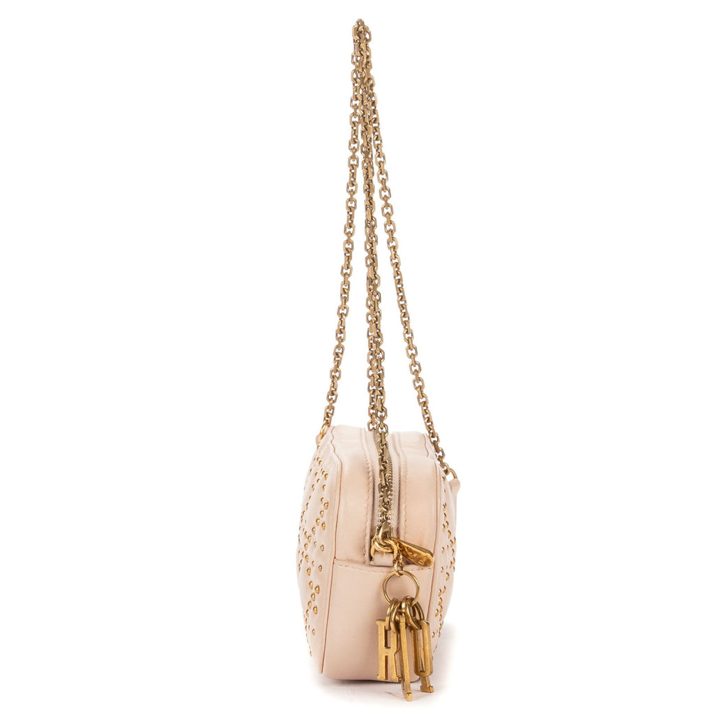 Dior Mini Studded Lady Dior Pink Cannage Leather Handbag — view 4
