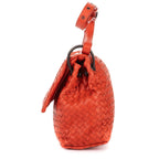 Bottega Veneta Flap Messenger Orange Intrecciato Leather — view 3