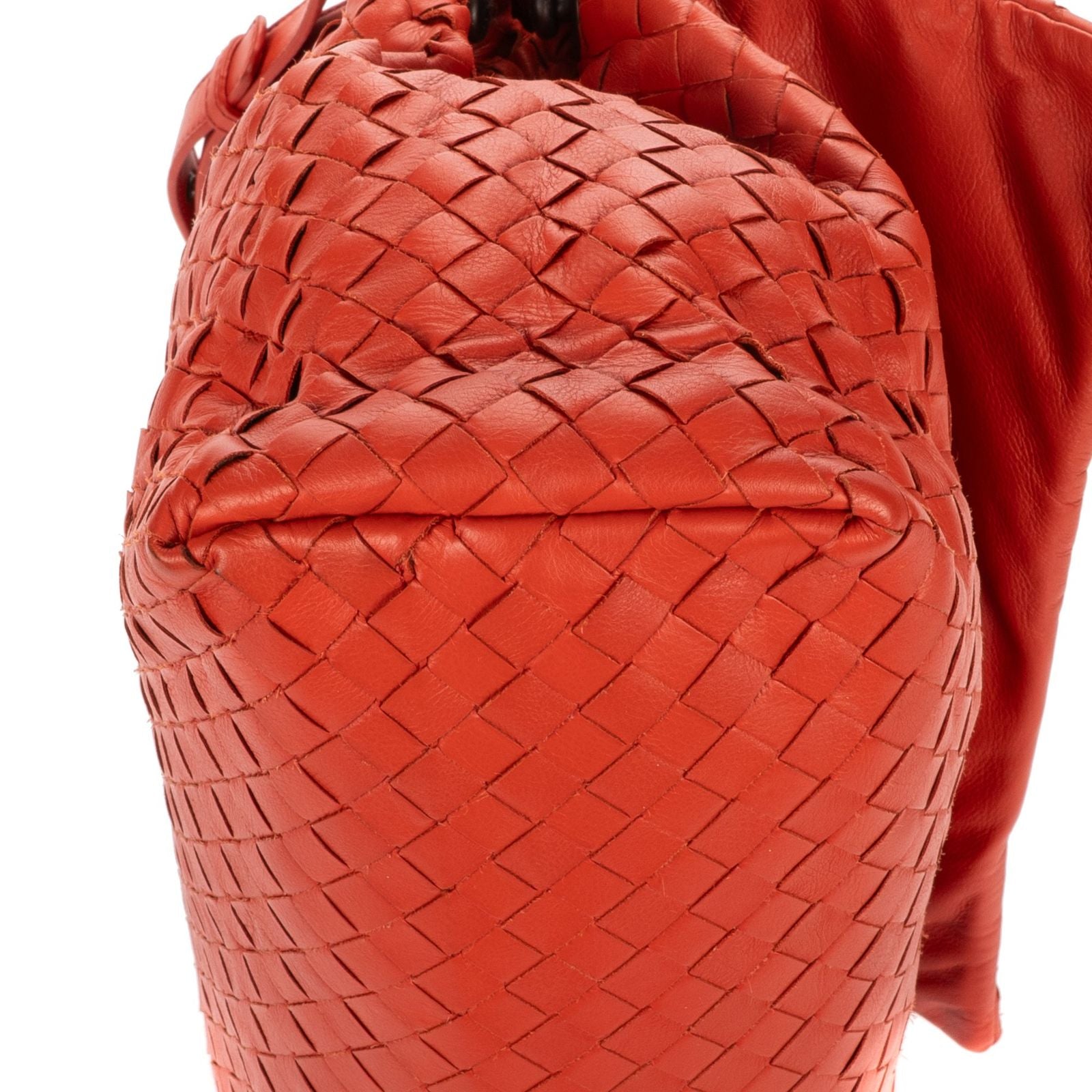 Bottega Veneta Flap Messenger Orange Intrecciato Leather — view 8
