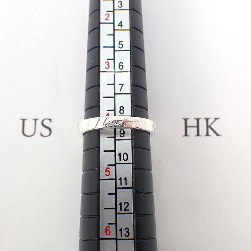 Tiffany & Co 925 Notes I Love You Narrow 6 Ring — view 8