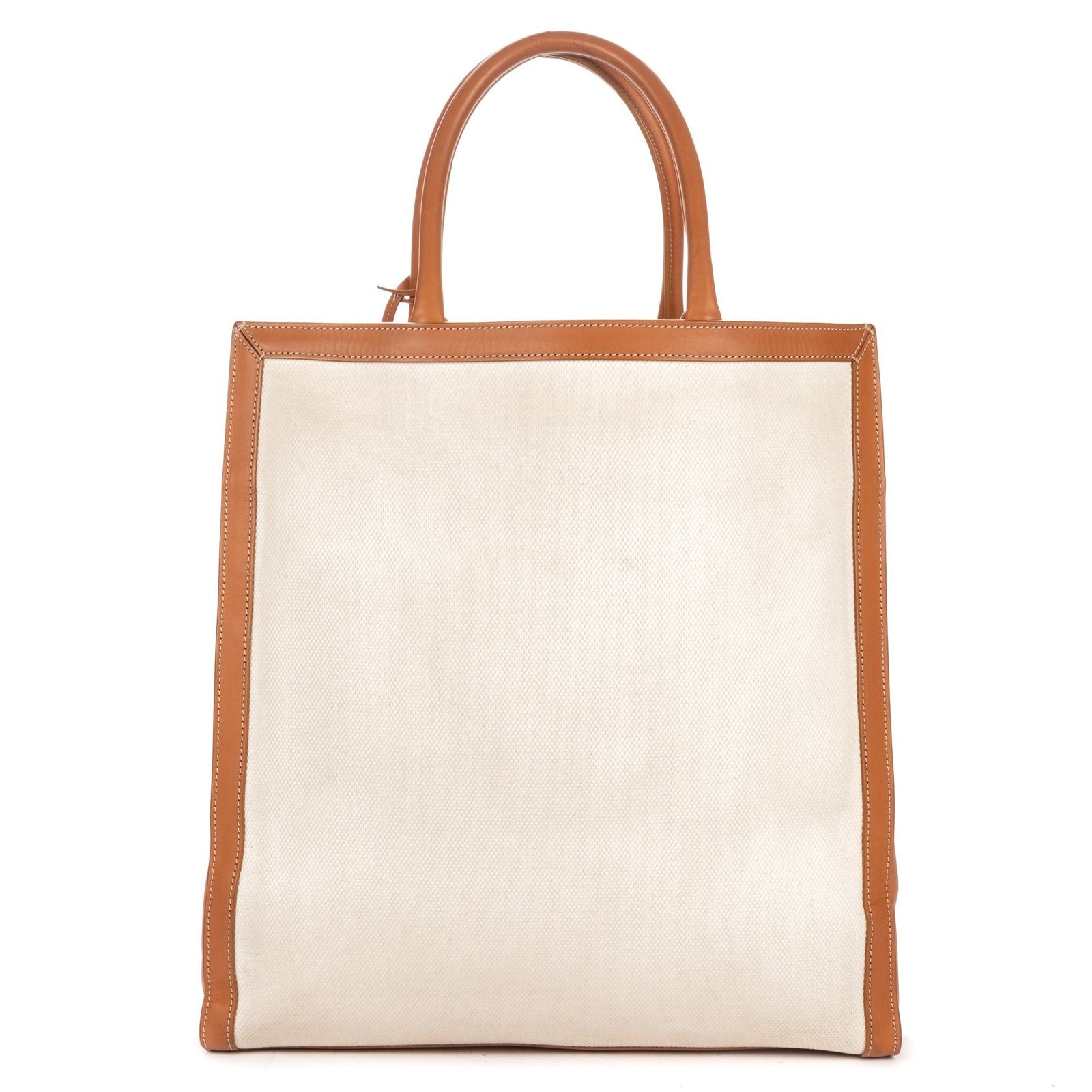 Celine Vertical Tote Ivory Brown Floral Canvas — view 5