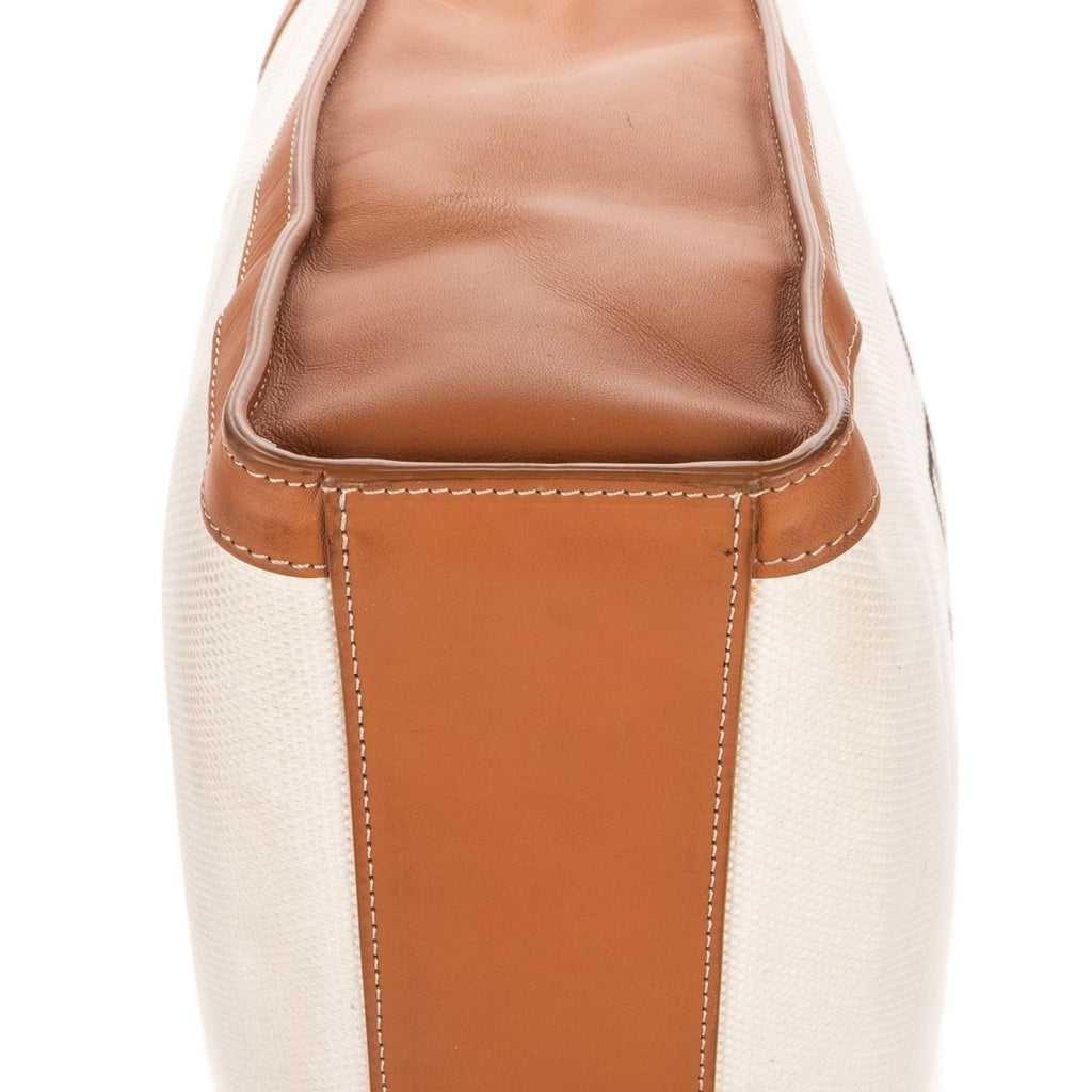 Celine Vertical Tote Ivory Brown Floral Canvas — view 8