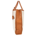 Celine Vertical Tote Ivory Brown Floral Canvas — view 3