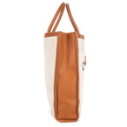 Celine Vertical Tote Ivory Brown Floral Canvas — view 4