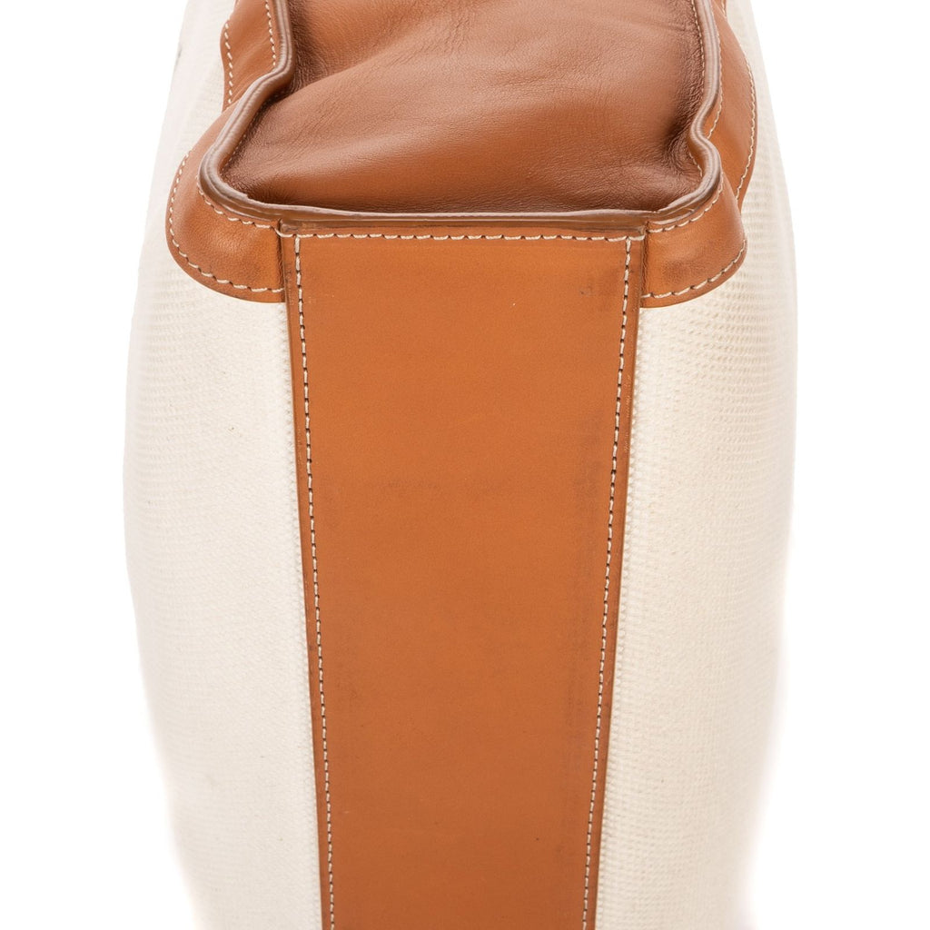 Celine Vertical Tote Ivory Brown Floral Canvas — view 7