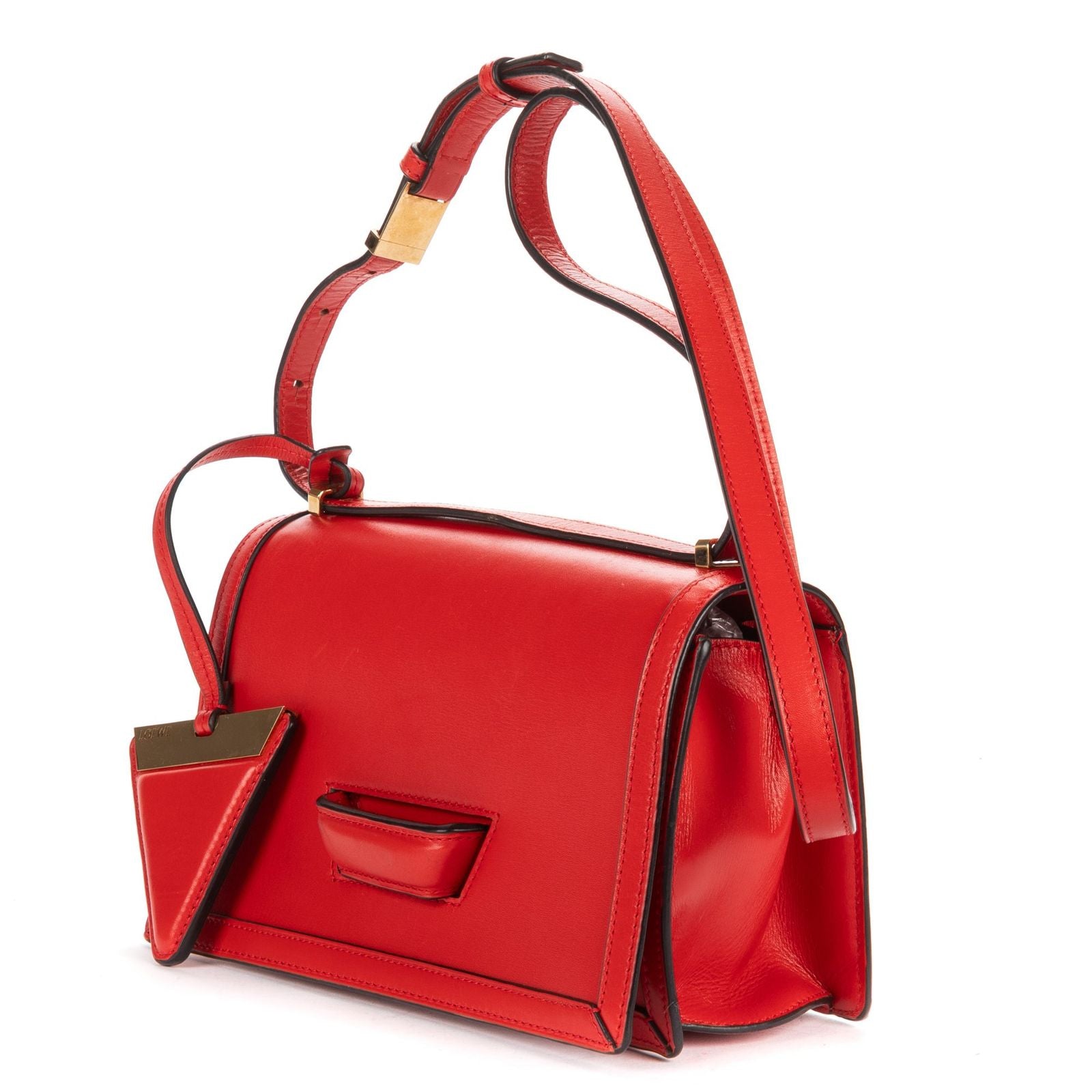 Loewemedium Barcelona Red Smooth Calfskin Messenger — view 2