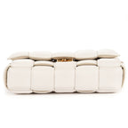 Bottega Venetapadded Casette Chain Crossbody Ivory Maxi Intrecciato Leather — view 6