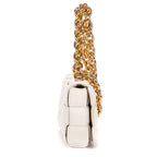Bottega Venetapadded Casette Chain Crossbody Ivory Maxi Intrecciato Leather — view 4
