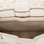 Bottega Venetapadded Casette Chain Crossbody Ivory Maxi Intrecciato Leather — view 9