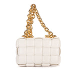 Bottega Venetapadded Casette Chain Crossbody Ivory Maxi Intrecciato Leather — view 5