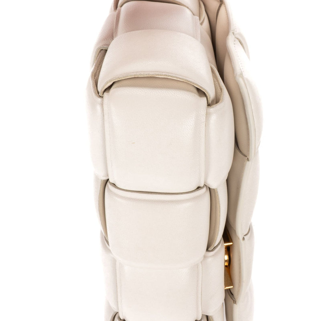 Bottega Venetapadded Casette Chain Crossbody Ivory Maxi Intrecciato Leather — view 8