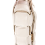 Bottega Venetapadded Casette Chain Crossbody Ivory Maxi Intrecciato Leather — view 8